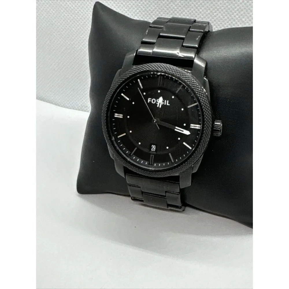 Fossil Machine FS4775 Women Black Stainless Steel Analog Dial Wrist Watch JNA331
